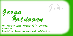 gergo moldovan business card